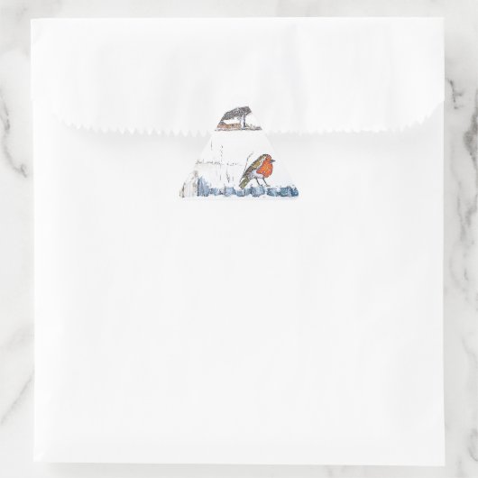 KerstRobin Sticker (Tas)