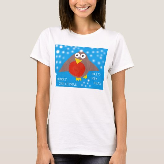 KerstRobin T-shirt (Voorkant)