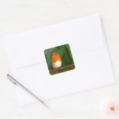 KerstRobin Vierkante Sticker (Envelop)
