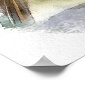 KerstRobin Winter Waterverf Poster (Hoek)