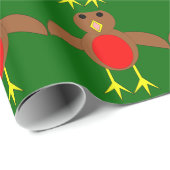kerstRobin Wrapping Paper Cadeaupapier (Rol Hoek)
