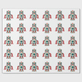 kerstrobot cadeaupapier (Vlak)