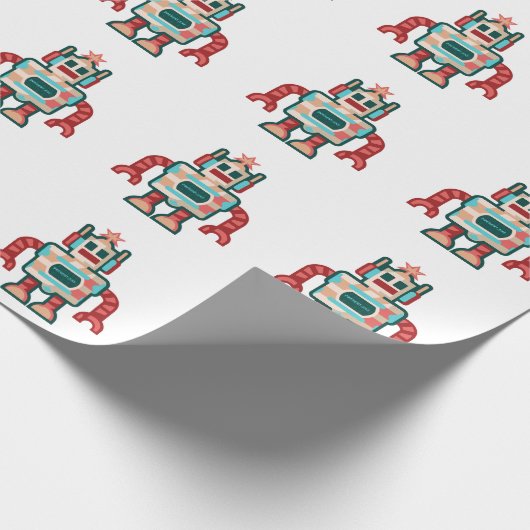 kerstrobot cadeaupapier (Hoek)