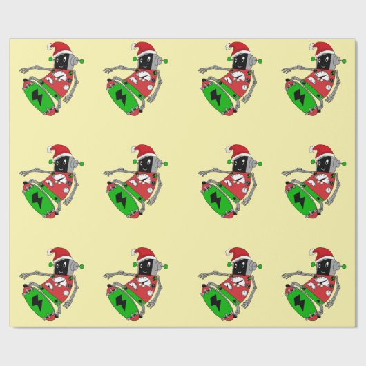 Kerstrobot Cadeaupapier (Zoom)