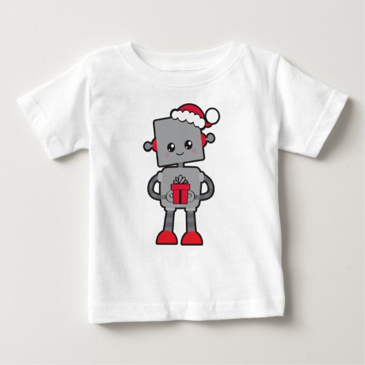 Kerstrobot, Cute Robot, Santa Hat, Gifts (Voorkant)
