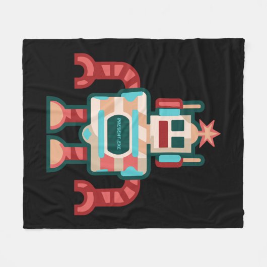 kerstrobot fleece deken (Voorkant (Horizontaal))