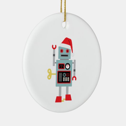 Kerstrobot Keramisch Ornament (Rechts)