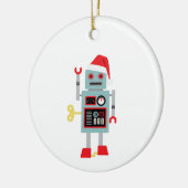 Kerstrobot Keramisch Ornament (Links)