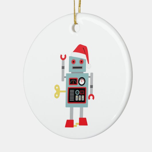 Kerstrobot Keramisch Ornament (Links)