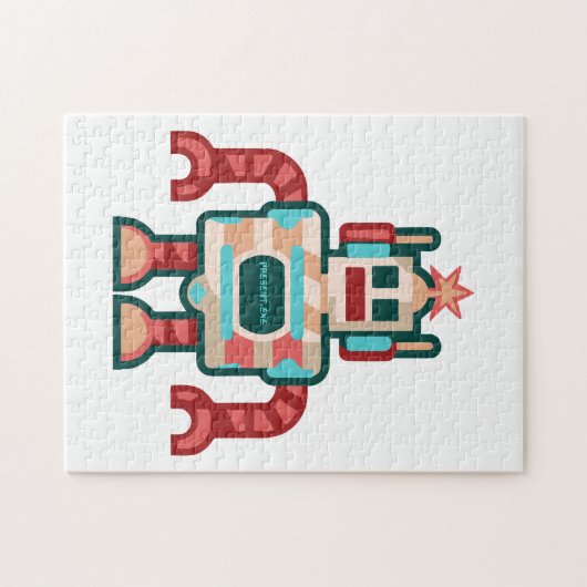 kerstrobot legpuzzel (Horizontaal)