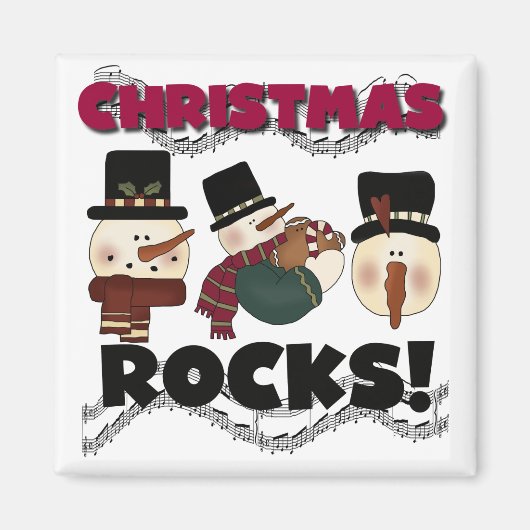 kerstRocks T-shirts en cadeautjes Magneet (Voorkant)