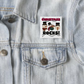 kerstRocks T-shirts en cadeautjes Vierkante Button 5,1 Cm (In situ)