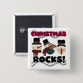 kerstRocks T-shirts en cadeautjes Vierkante Button 5,1 Cm (Voorkant /achterkant)