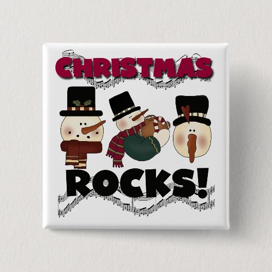 kerstRocks T-shirts en cadeautjes Vierkante Button 5,1 Cm (Voorkant)