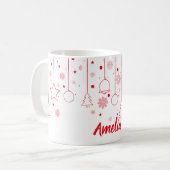 Kerstrode Bal sterdecoratie Classic Mok (Voorkant links)