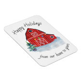 Kerstrode Barn Magneet (Rechterzijde)