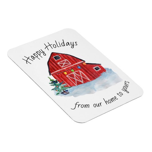 Kerstrode Barn  Magneet (Rechterzijde)