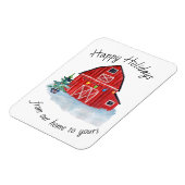 Kerstrode Barn Magneet (Linkerzijde)