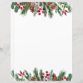 kerstrode bessen en Pinecones (Voorkant / Achterkant)