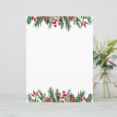 kerstrode bessen en Pinecones (Staand voorkant)