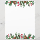 kerstrode bessen en Pinecones (Voorkant)