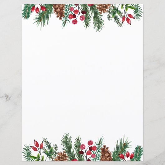 kerstrode bessen en Pinecones (Voorkant)