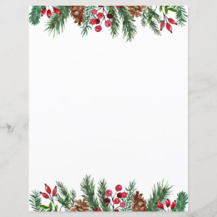 kerstrode bessen en Pinecones