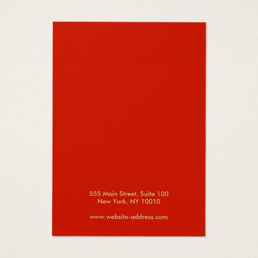 kerstrode bessen met oorspong visitekaartje (Achterkant)