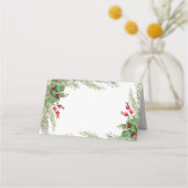 kerstrode bessen plaatskaartje (Voorkant)