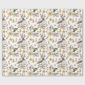 kerstrode bessen vogel Star Moon pakket Cadeaupapier (Vlak)