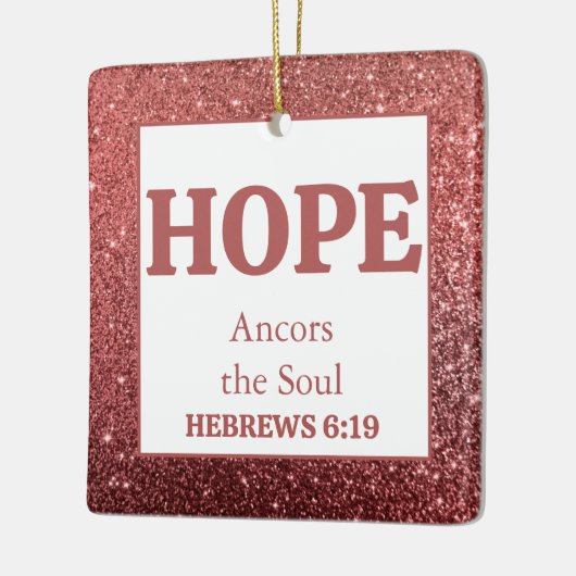 Kerstrode Bijbel Verse Hoop Keramisch Ornament (Links)