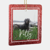 Kerstrode Bijbel Verse Hoop Keramisch Ornament (Rechts)