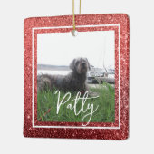 Kerstrode Bijbel Verse Hoop Keramisch Ornament (Links)