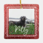 Kerstrode Bijbel Verse Hoop Keramisch Ornament (Voorkant)