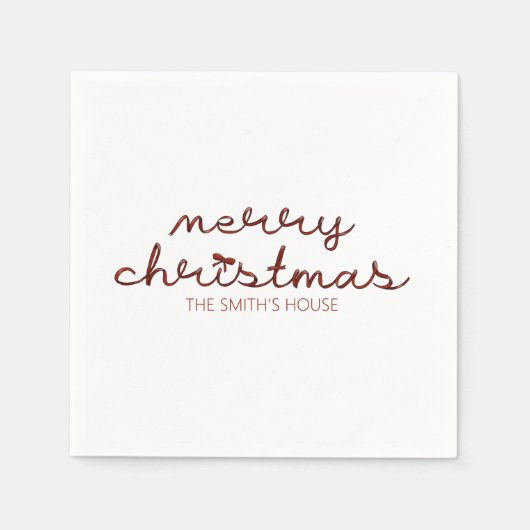 kerstrode bob servet (Voorkant)