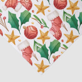 kerstrode bollen, Poinsettia-delen en Tissuepapier (Detail)