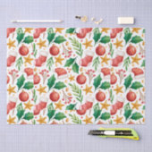 kerstrode bollen, Poinsettia-delen en Tissuepapier (Craft)