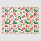 kerstrode bollen, Poinsettia-delen en Tissuepapier (Voorkant)