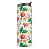 kerstrode bollen, Poinsettia Parts en Nut Thermosbeker (Gedraaid links)