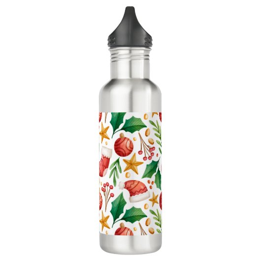 kerstrode bollen, Poinsettia Parts en Nut Waterfles (Links)