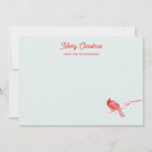 Kerstrode briefkaart (Voorkant)