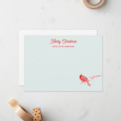 Kerstrode briefkaart (Voorkant / Achterkant in situ)