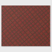 Kerstrode buffel cadeaupapier (Vlak)