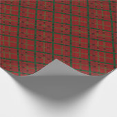 Kerstrode buffel cadeaupapier (Hoek)