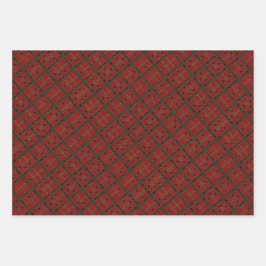 Kerstrode buffel inpakpapier vel (Voorkant 2)