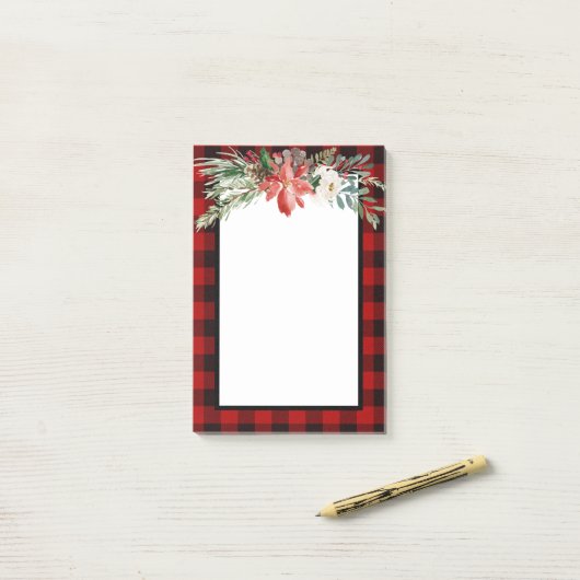 kerstrode buffel na controle notitieblok post-it® notes (Op bureau)