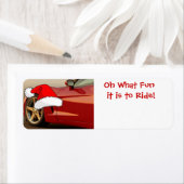 Kerstrode corvette etiket (Insitu)