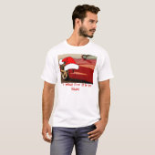Kerstrode corvette t-shirt (Voorkant volledig)