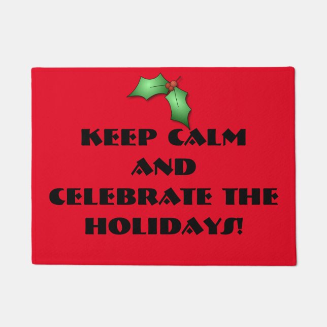 Kerstrode deurmat (Voorkant)