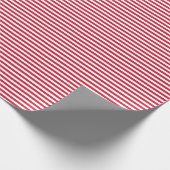 Kerstrode, eenvoudige strepen cadeaupapier (Hoek)